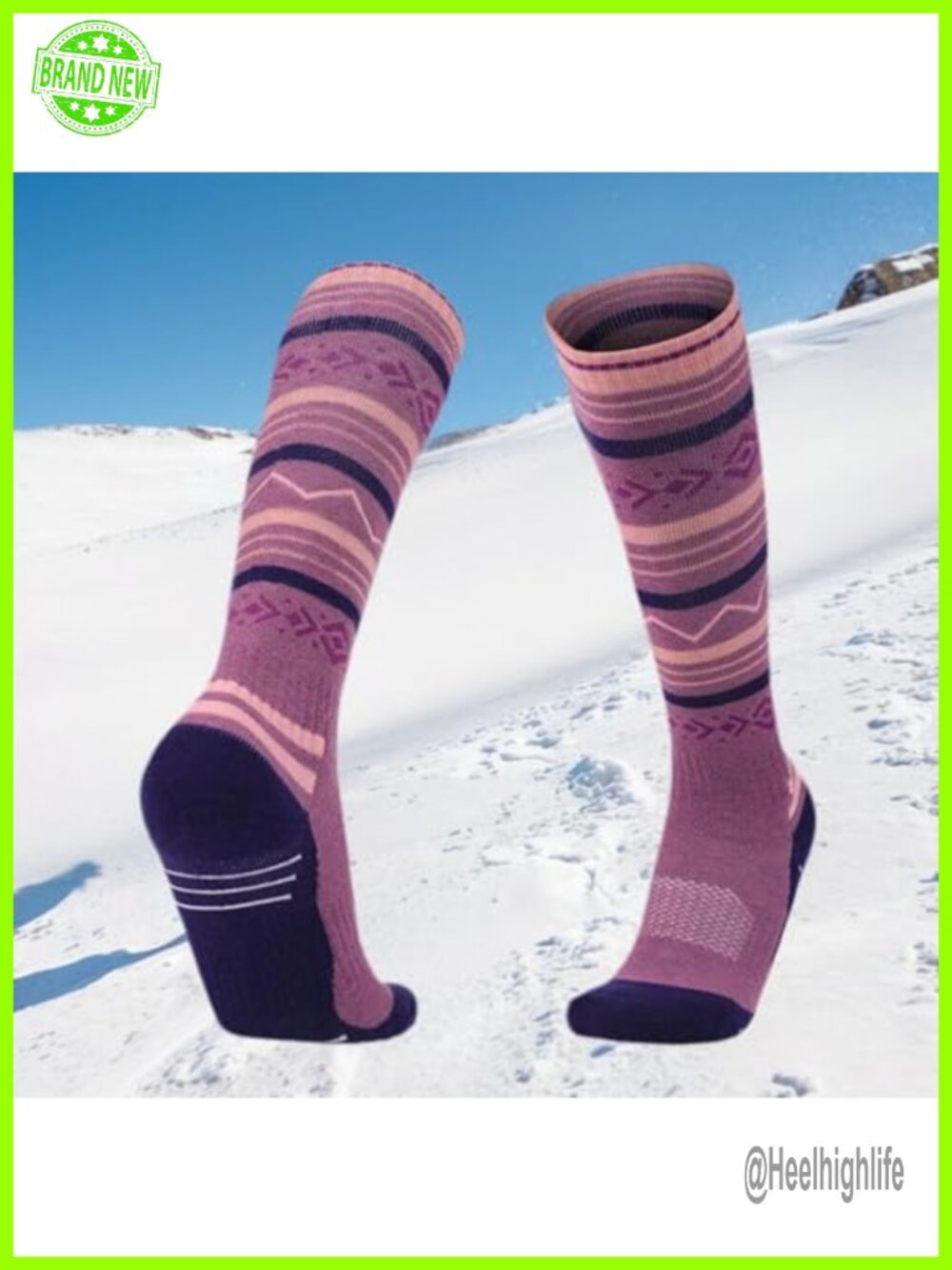 Merino Wool Knee-High Ski Socks Thermal Warm Snowboard Hunting Snow Sports
